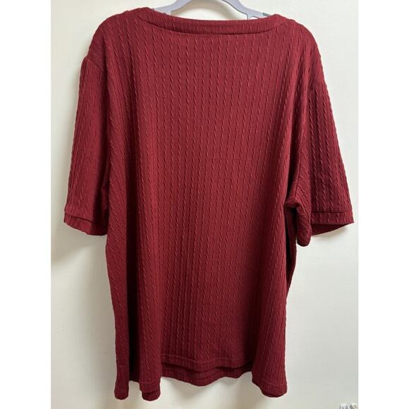 Bloomchic Short-Sleeve Sweater Red Womens Size 14/16 - Picture 2 of 3